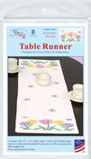 Beautiful Blooms - Jack Dempsey Stamped Table Runner/Scarf 15"X42"