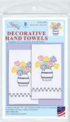 Beautiful Blooms - Jack Dempsey Stamped Decorative Hand Towel Pair 17"X28"