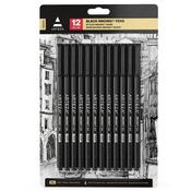 Inkonic Fineliner Pens, Black - Pack of 12 - Arteza
