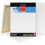 Pack of 4 Stretched Canvas 18" x 24" - Arteza