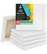 Classic Stretched Canvas, 6" x 6" - Pack of 12 - Arteza