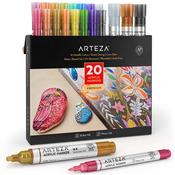 Metallic Acrylic Markers - Set of 20 - Arteza