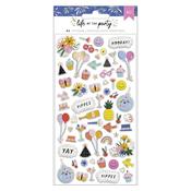 Life Of The Party Puffy Icon Stickers - American Crafts
