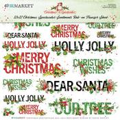 12x12 Sentiments Rub-on Transfer Sheet - Christmas Spectacular 2023 - 49 And Market