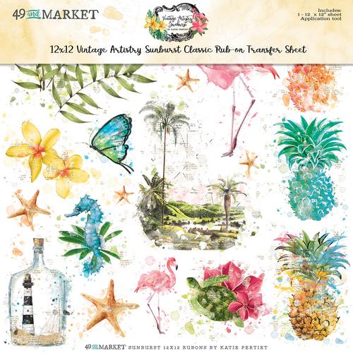 49 & Market Vintage Artistry Sunburst 12 x 12 Paper Defining Summer