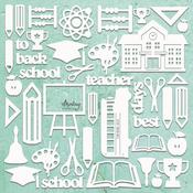 School Chipboard Diecuts - Mintay Chippies - Mintay Papers