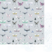 Winter Moths Paper - Frosted Forest - Fancy Pants Designs