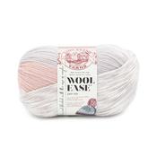 Pink/Mushroom - Lion Brand Wool-Ease Fair Isle Yarn