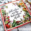 Follow The Leaves Rectangle Wreath Builder Stamp Set - Picket Fence Studios