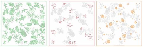 winter sprigs background stencils