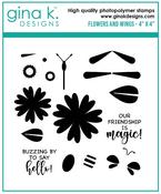 Flowers and Wings Mini Stamp Set - Gina K Designs