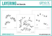 Summer Bouquet Layering Stencil - Gina K Designs