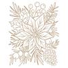 Full Bloom Poinsettia Hot Foil Plate - Spellbinders