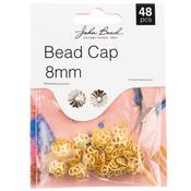 Gold - John Bead Bead Cap 8mm 48/Pkg