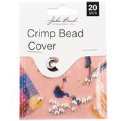 Silver - John Bead Bead Crimp Cover 3mm 20/Pkg