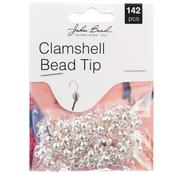 Silver - John Bead Clamshell Bead Tip 142/Pkg