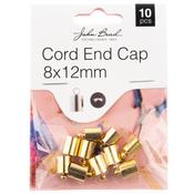 Gold - John Bead Cord End Cap 8x12mm 10/Pkg