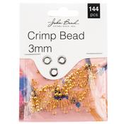 Gold - John Bead Crimp Bead 3mm 144/Pkg