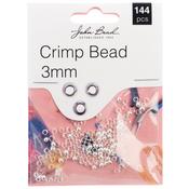 Silver - John Bead Crimp Bead 3mm 144/Pkg