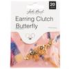 Gold - John Bead Earring Clutch Butterfly 6x3mm 20/Pkg