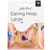 Gold - John Bead Earring Hoop Large 38mm 10/Pkg