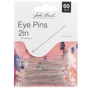 Silver - John Bead Eye Pins 2in 20ga (0.032) 60/Pkg