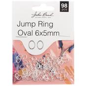 Silver - John Bead Jump Ring Oval 6x5mm 98/Pkg