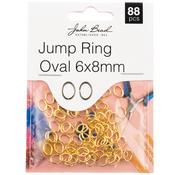 Gold - John Bead Jump Ring Oval 8x6mm 88/Pkg