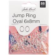 Silver - John Bead Jump Ring Oval 8x6mm 88/Pkg