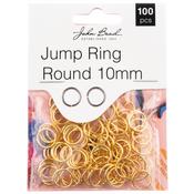 Gold - John Bead Jump Ring Round 10mm 100/Pkg