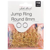 Gold - John Bead Jump Ring Round 8mm 118/Pkg