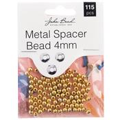Gold - John Bead Metal Spacer Bead 4mm 115/Pkg