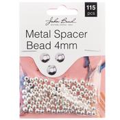 Silver - John Bead Metal Spacer Bead 4mm 115/Pkg
