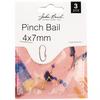 Gold - John Bead Pinch Bail 4x7mm 3/Pkg