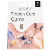 Silver - John Bead Ribbon Cord Clamp 13mm 3/Pkg