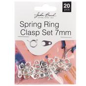 Silver - John Bead Spring Ring Set 7mm 20/Pkg