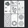 Journal Stencils 2 - Elizabeth Craft Stencils 6/Pkg