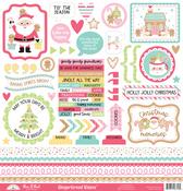 Gingerbread Kisses This & That Sticker Sheet - Doodlebug