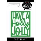 Have A Holly Jolly A2 Word Plate Die - Photoplay