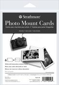 White Photo Mount W/Emboss Frame - Strathmore Cards & Envelopes 5"X6.875" 6/Pkg