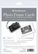 White Photo Frame W/Die Cut Window - Strathmore Cards & Envelopes 5"X6.875" 6/Pkg