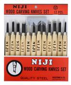Niji Wood Carving Knives Set 12/Pkg