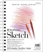 100 Sheets - Strathmore Sketch Spiral Paper Pad 8.5"X11"