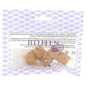 BEECH WOOD 16MM - Bohin Hexagon Wood Beads 5/Pkg
