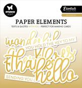 Nr. 07, Sentiments Gold Foil - Studio Light Essentials Paper Elements 35/Pkg