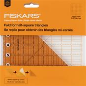 Clear / Orange - Fiskars Folding Square Ruler 8.375"X8.375"