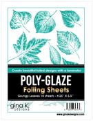 Grungy Leaves Poly-Glaze Foiling Sheets - Gina K Designs