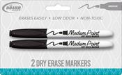 Black - Board Dudes Medium Tip Dry Erase Markers 2/Pkg