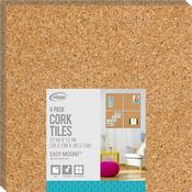 Light - Board Dudes Cork Tile 12"X12" 4/Pkg