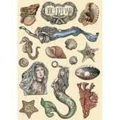 The Mermaid Colored Wooden Shapes - Songs Of The Sea - Stamperia - PRE ORDER